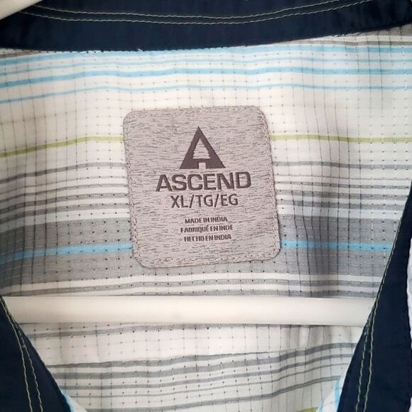 Ascend men button up performance shirt, size xl - Picture 2 of 7